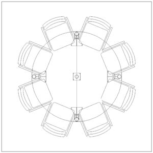 Circular Table 8 seater