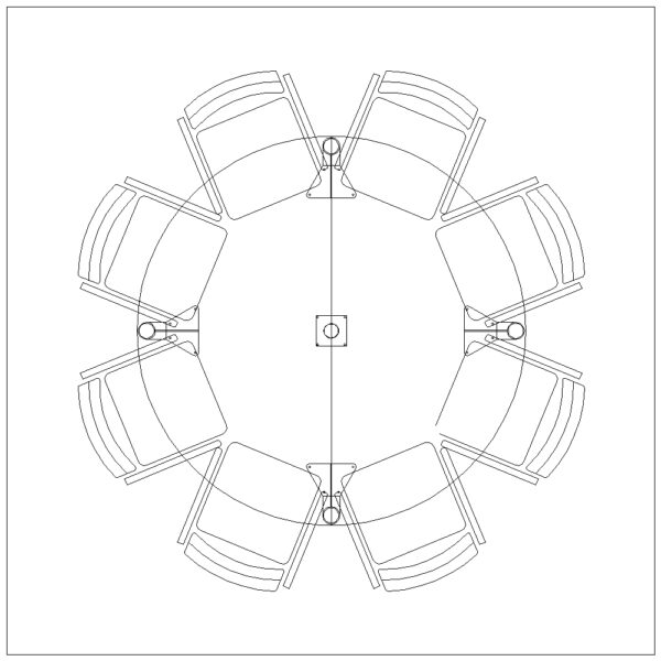 Circular Table 8 seater