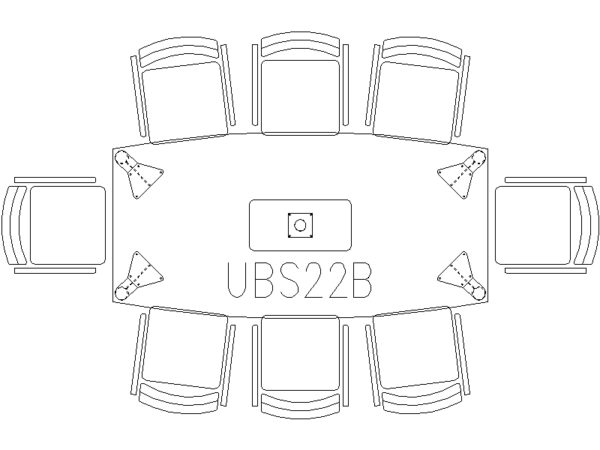 Conference Table 8 Seater (Curve Shape)