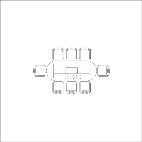 Conference Table 8 Seater (Long Circular edges)