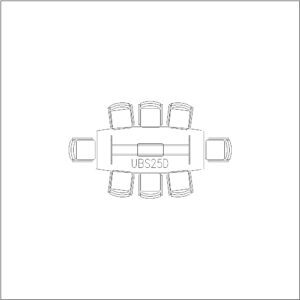 Conference Table 8 Seater (Long Curve Side 2.5M)