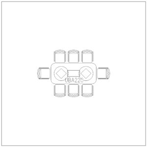 Conference Table 8 Seater (Long Rec Round Edge)