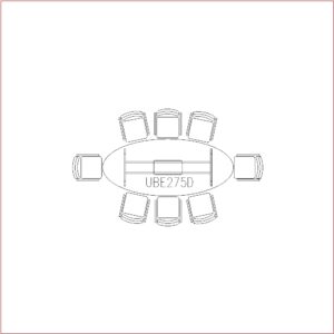 Conference Table 8 Seater (Long Round Side)