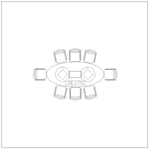 Conference Table 8 Seater (Oval Shape)