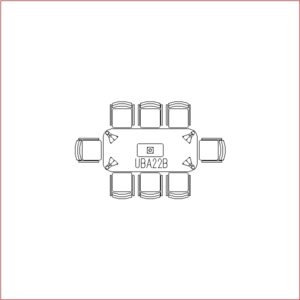 Conference Table 8 Seater (Rectangle Shape Round Edge)