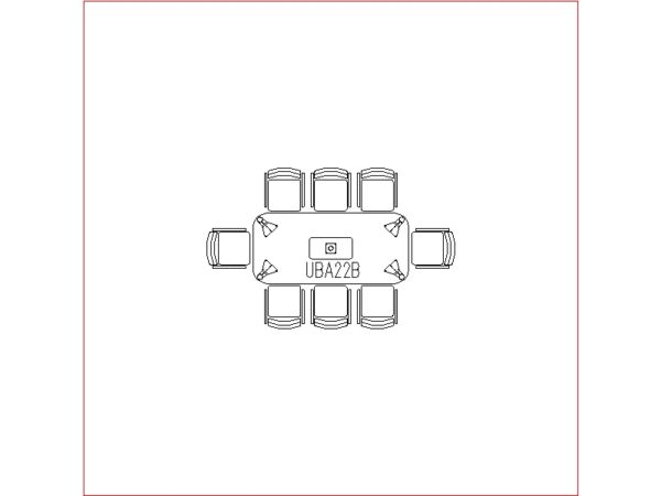 Conference Table 8 Seater (Rectangle Shape Round Edge)