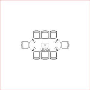 Conference Table 8 Seater (Round Side)