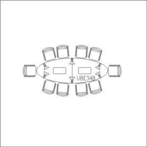 Conference Table 10 Seater (Oval Shape)