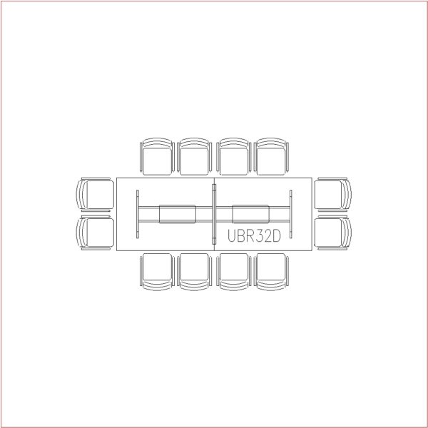 Conference Table 12 Seater (Long Rectangle Side)