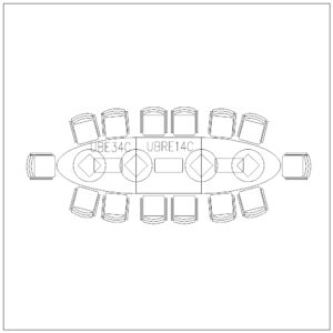 Conference Table 12 Seater (Oval Shape)