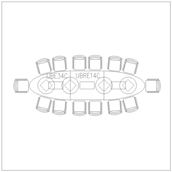 Conference Table 12 Seater (Oval Shape)