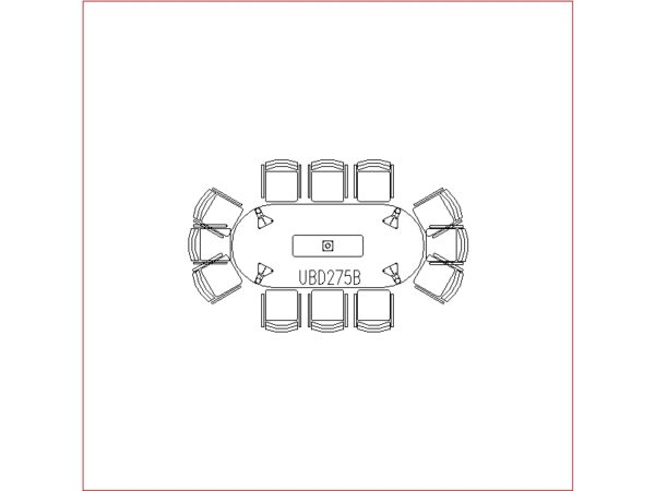 Conference Table 12 Seater (Round Side)