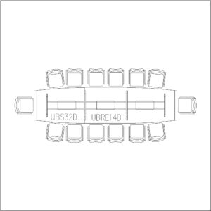 Conference Table 14 Seater (Long Curve Side)