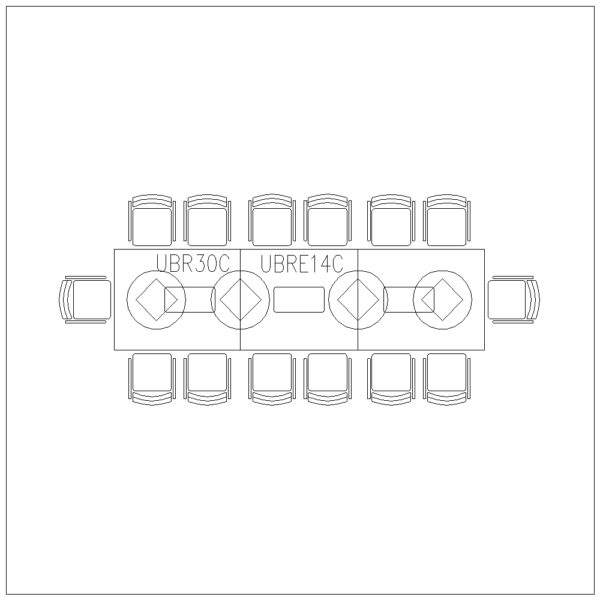 Conference Table 14 Seater (Long Rectangle)