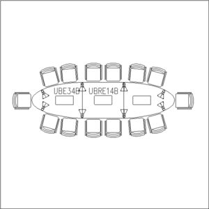 Conference Table 14 Seater (Oval Shape)