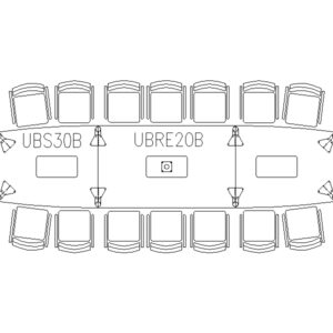 Conference Table 16 Seater (Curve Shape)