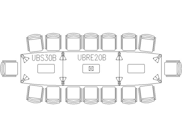 Conference Table 16 Seater (Curve Shape)