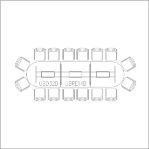 Conference Table 16 Seater (Long Circular edges)