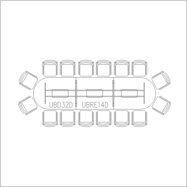 Conference Table 16 Seater (Long Circular edges)