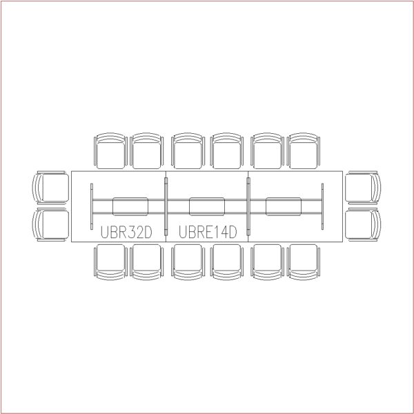 Conference Table 16 Seater (Long Rectangle Side)