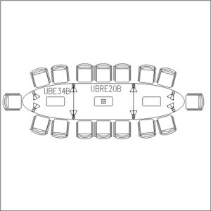 Conference Table 16 Seater (Oval Shape)