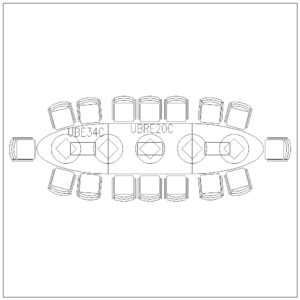 Conference Table 16 Seater (Oval Shape)