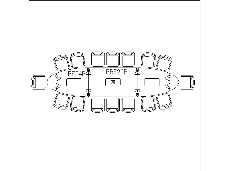 Conference Table 16 Seater (Oval Shape)