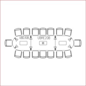 Conference Table 16 Seater (Round Side)