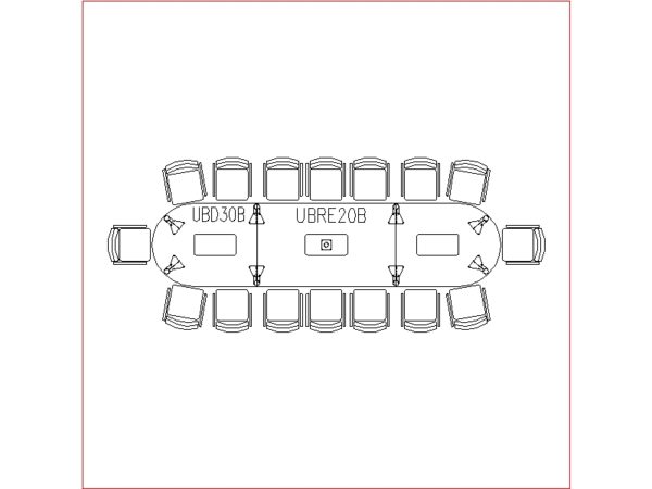 Conference Table 16 Seater (Round Side)