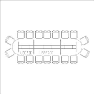 Conference Table 18 Seater (Long Circular edges)