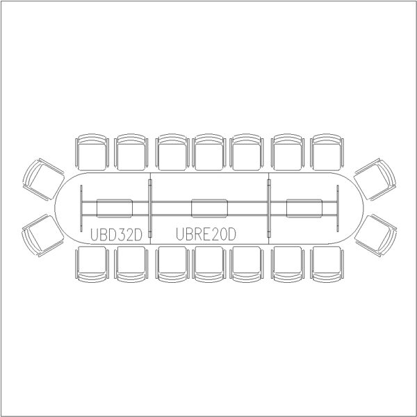 Conference Table 18 Seater (Long Circular edges)