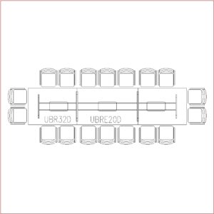 Conference Table 18 Seater (Long Rectangle Side)