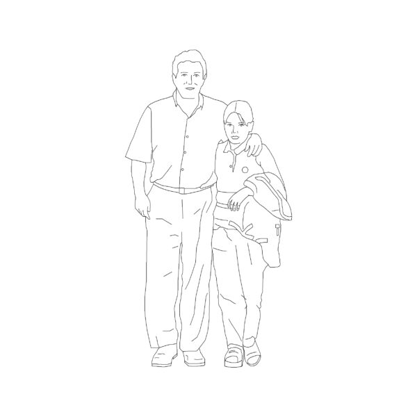 Father Daughter Human Figure