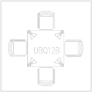 Square Table 4 seater