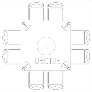 Square Table 8 seater