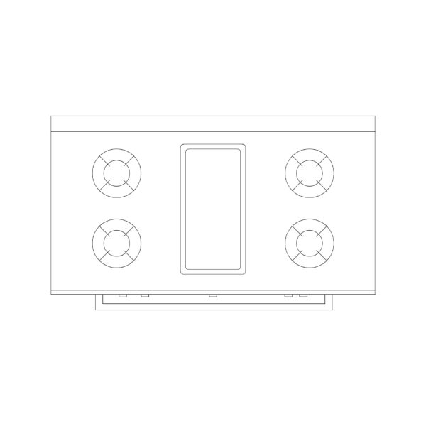 Stove 4 burner Type D