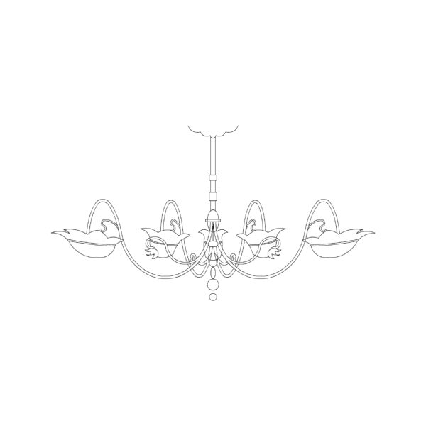 Suspended Chandelier Metal