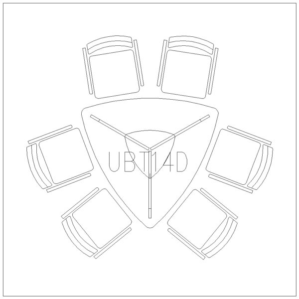 Triangular Table 6 seater