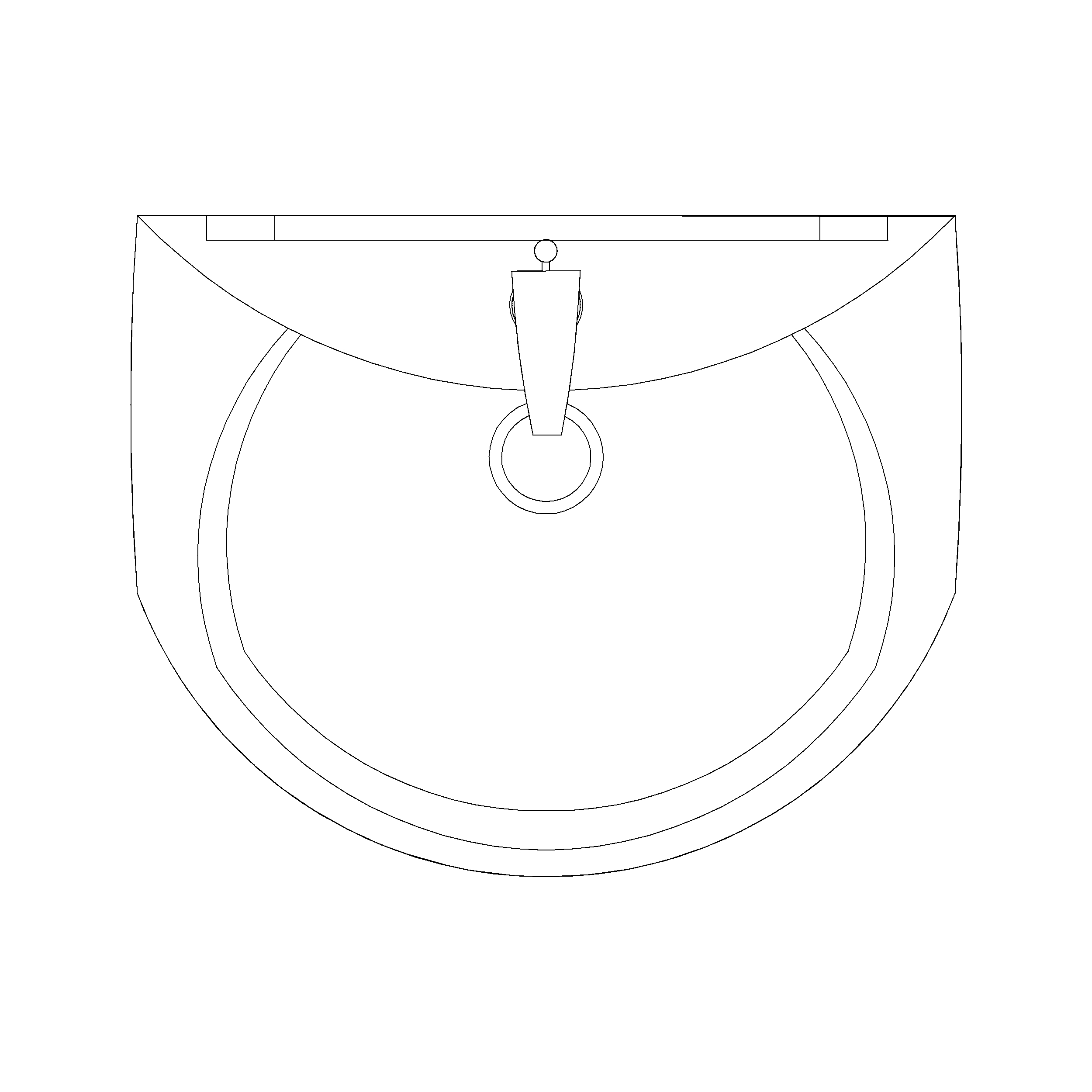 Wash Basin Type 9: 2D Top View Plan - Cadblockdwg