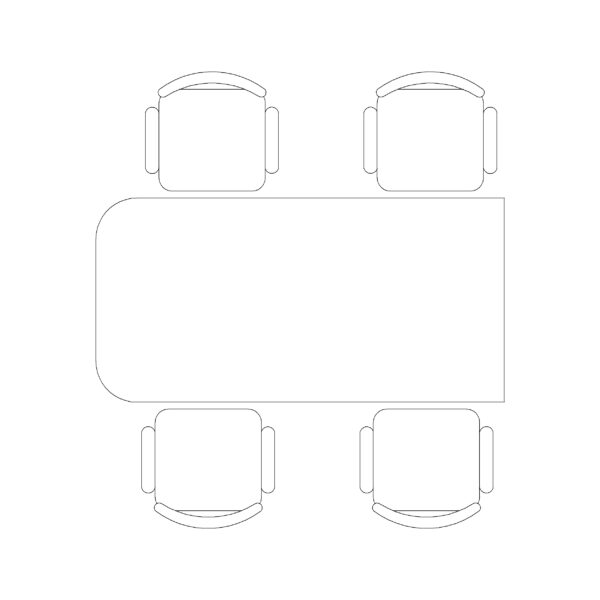 Table And Chair Type A - 4 Seater