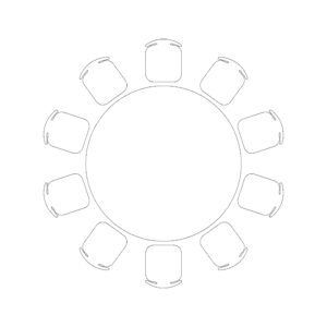 Circular Table And Chair - 10 Seater