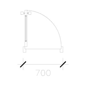 Laminated Door With Frame (700 mm)