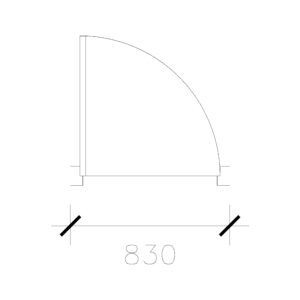 Laminated Door With Frame & Lock (830 mm)