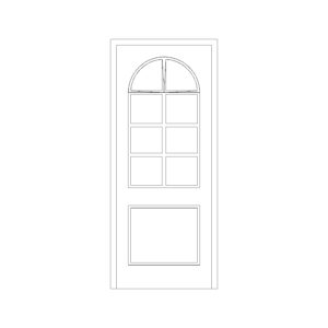 Door with Round Panel