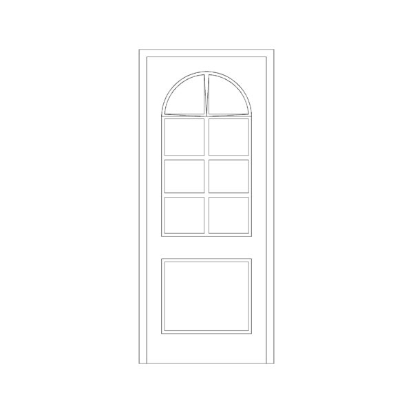 Door with Round Panel