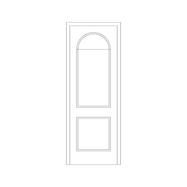 Door with Round Panel