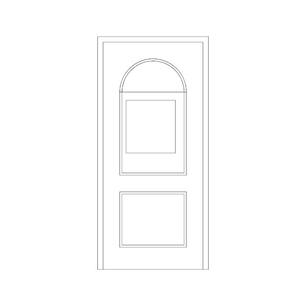 Door with Round Panel