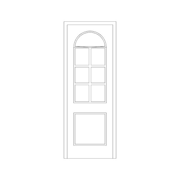 Door with Round Panel