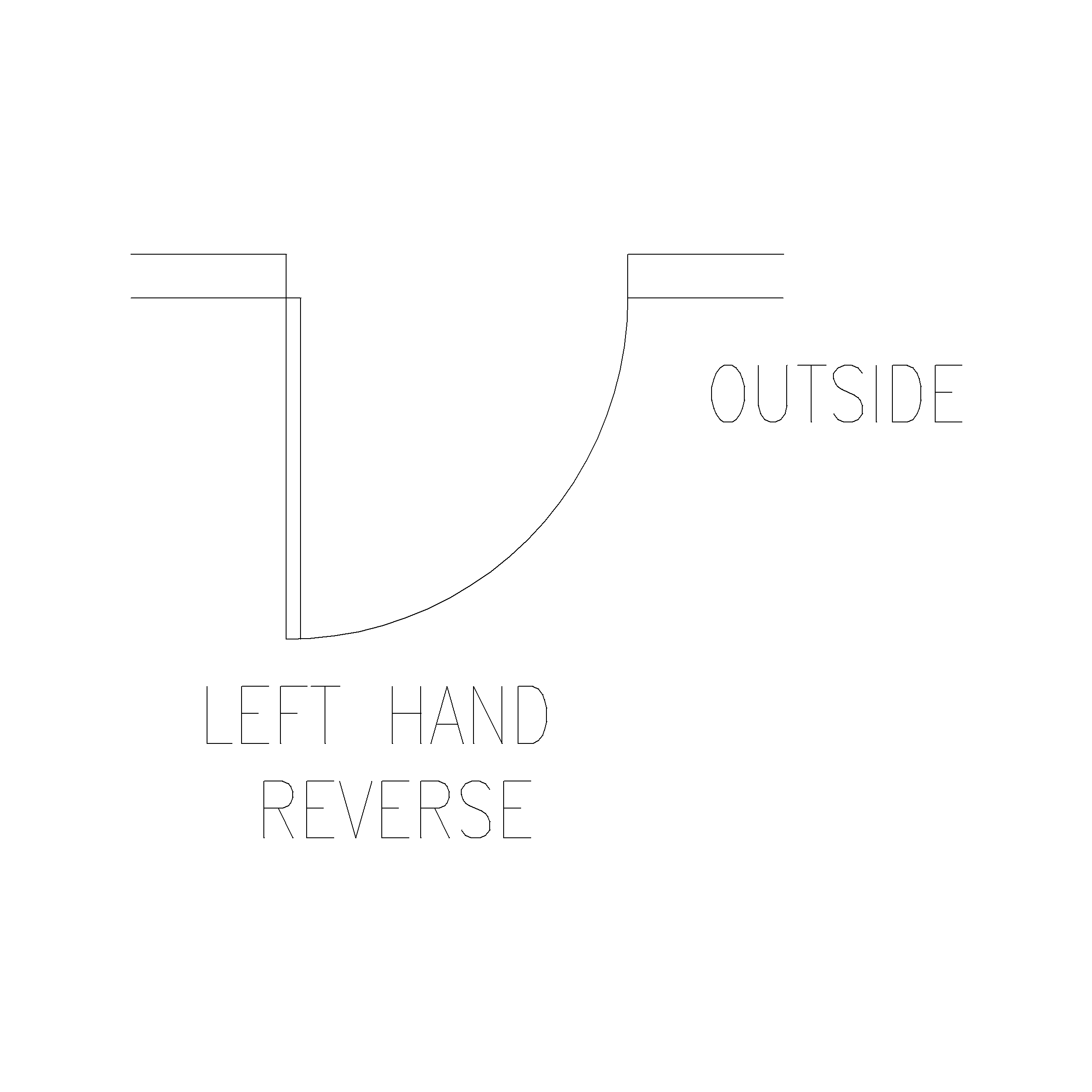 Left Hand Wide Reverse Door (787 mm): 2D Top View Plan - Cadblockdwg