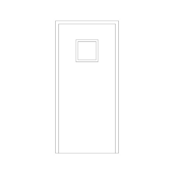 Panel Door with Square vision Panel